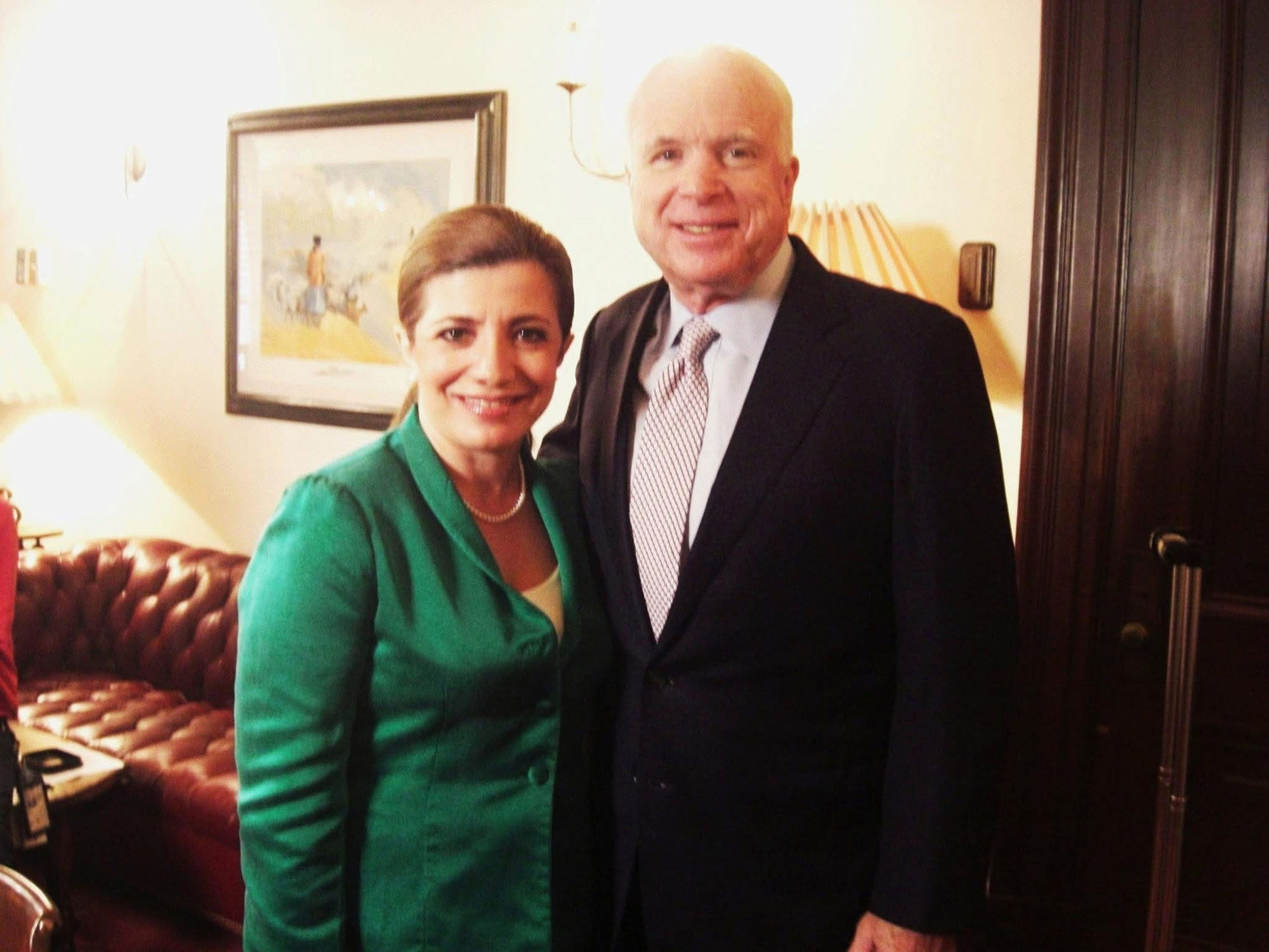 Mahtab Farid with Republican Senator John McCain